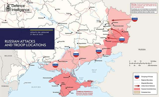 Британська розвідка показала актуальну карту бойових дій в Україні_2