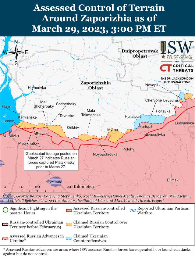 Війська рф наступають у Бахмуті, ЗСУ б'ють по позиціях окупантів в їх тилу: карти боїв ISW_9