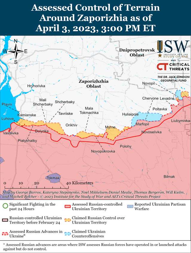 Окупанти стурбовані можливим наступом України та готуються до оборони: карти боїв ISW_7