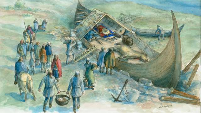 Ймовірний вигляд (макет) корабля, знайденого у кургані