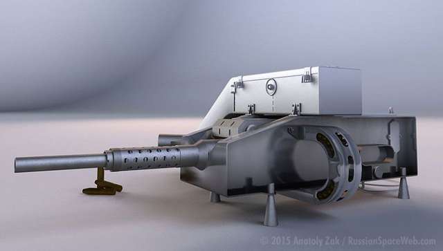 Віртуальна модель автоматичної гармати Р-23М, встановленої на “Салют-3” (ОПС-2)