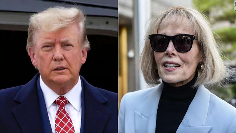 Former President Donald Trump and E. Jean Carroll.