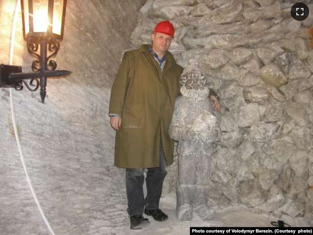 Володимир Березин у соляній шахті Бахмуту. Фото із приватного архіву Березіна.