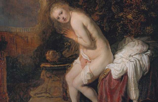 Фрагмент картини Рембрандта «Сусанна» (1636), однієї з робіт, проаналізованих голландськими та французькими вченими за допомогою рентгенівського синхротронного випромінювання для визначення складу фарби.