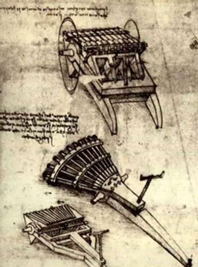 Ескіз кулемета Леонардо да Вінчі