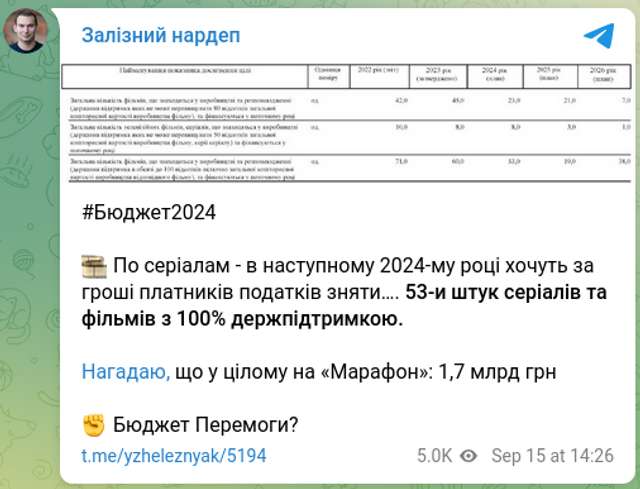 Банкет під час війни. Горбунов зніме серіал