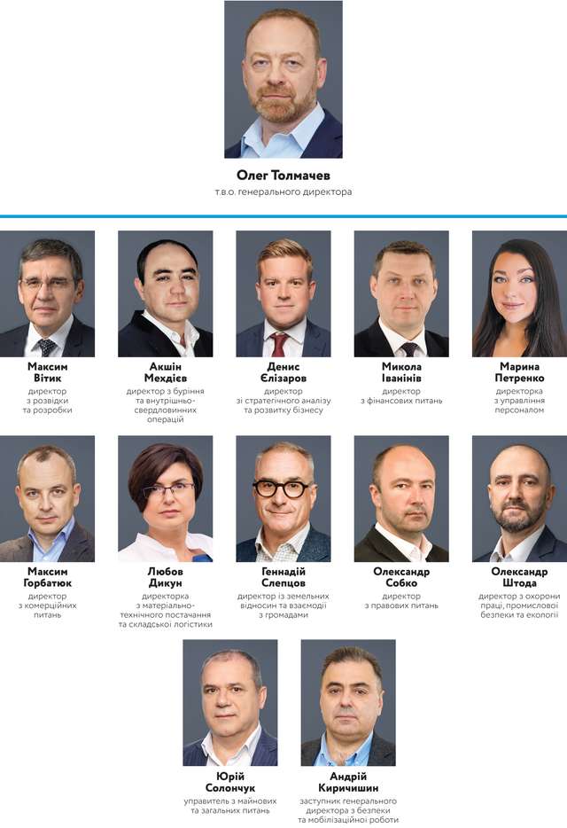 Керівництво компанії «Укргазвидобування»