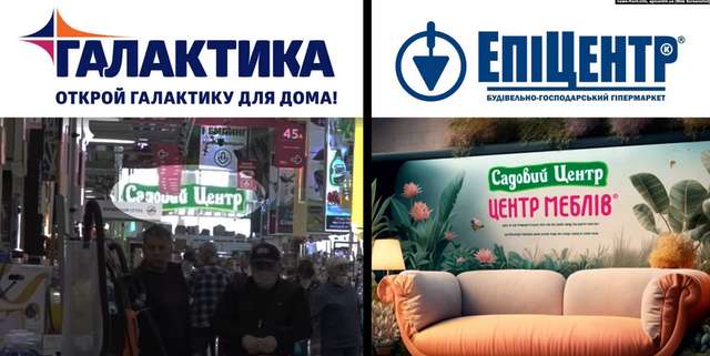 У «Галактиках» протягом восьми років так і не змінили «епіцентрівських» назв відділів, наприклад, зберегли і назву, і кольорову гаму відділу «Садовий центр»