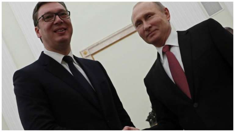Президент Сербії Александр Вучич і владімір путін