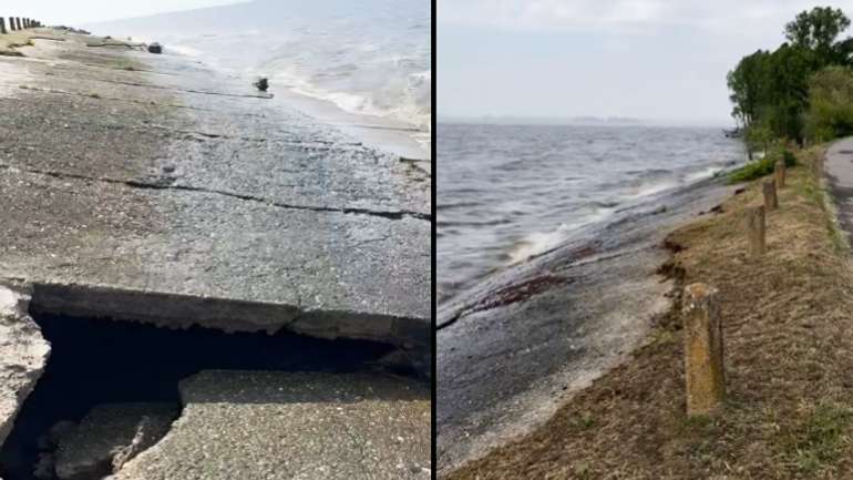 Дамба у Градизьку продовжує руйнуватися. Проніну байдуже