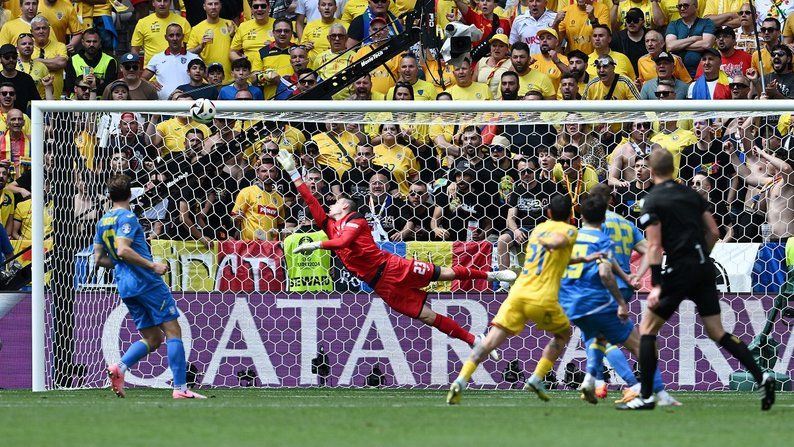 Гол Ніколає Станчу в матчі Румунія — Україна