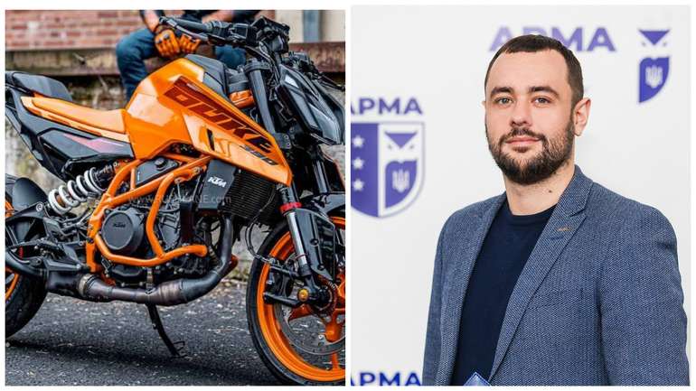 Держслужбовець АРМА під час війни придбав новий спортивний мотоцикл