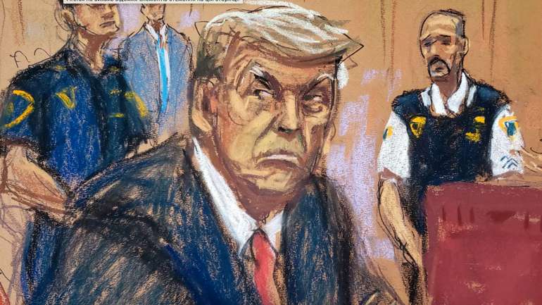 Ілюстративне фото. Дональд Трамп у суді у Нью-Йорку, 4 квітня 2023 року