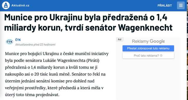 Під час закупівлі Чехією боєприпасів для України було переплачено 1,4 мільярди крон_3