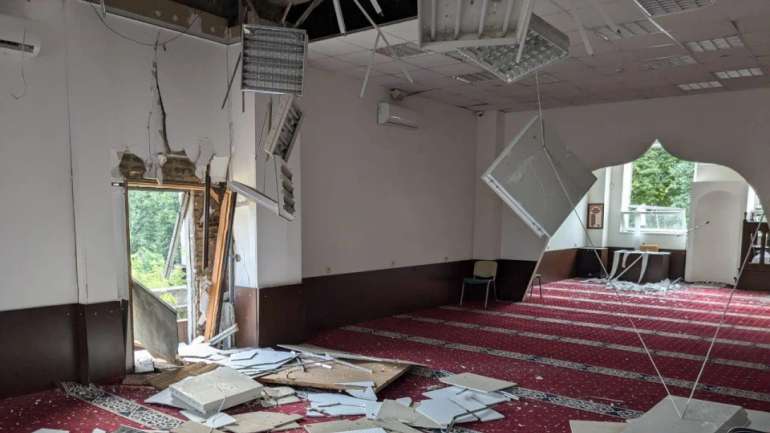 Унаслідок ракетного удару росії по Києву пошкоджено мечеть