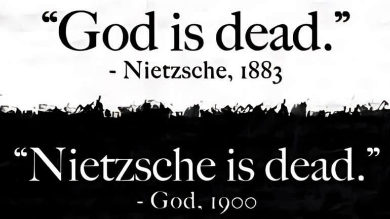 Нігілізм, як історичне звершення своєї епохи Фрідріх Ніцше пов'язує саме з гаслом - «Бог мертвий»