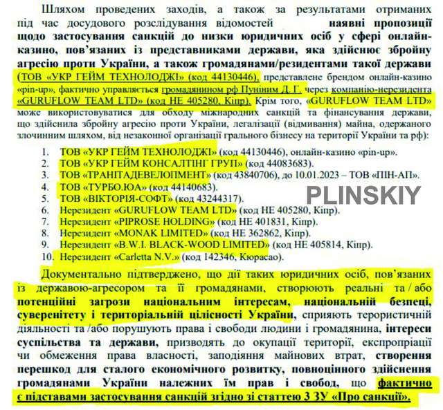 Проти російського Pin-UP готується введення санкцій._1