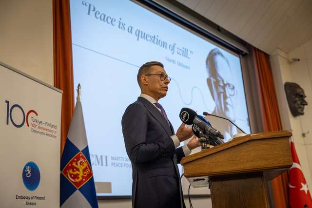 Виступ президента Фінляндії на ювілейному заході з нагоди встановлення дипломатичних відносин із Туреччиною (листопад 2024 року)