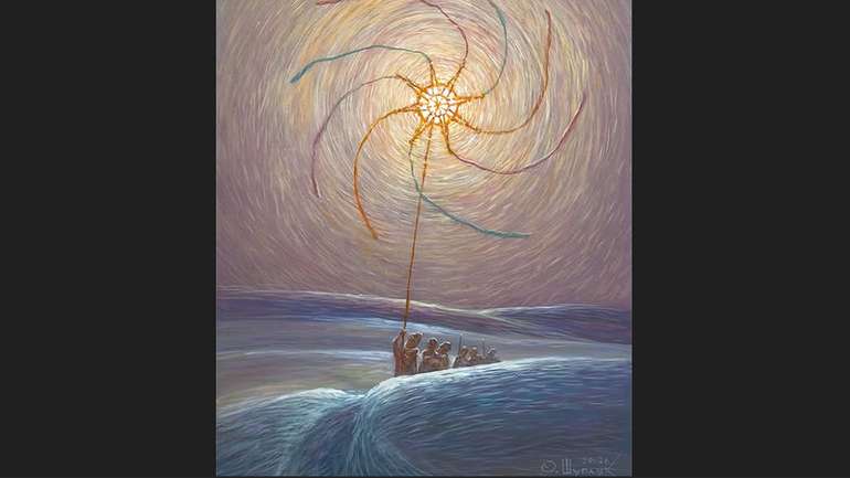 Картина Олега Шупляка "Коляда". В ній я бачу безмежність Всесвіту і Часу.