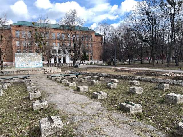 Павленківський парк на місці колишнього православного собору (теперішній стан)