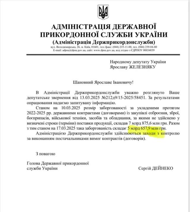 Дебіторська заборгованість за оборонними контрактами ДПСУ склала 5,6 млрд гривень_3