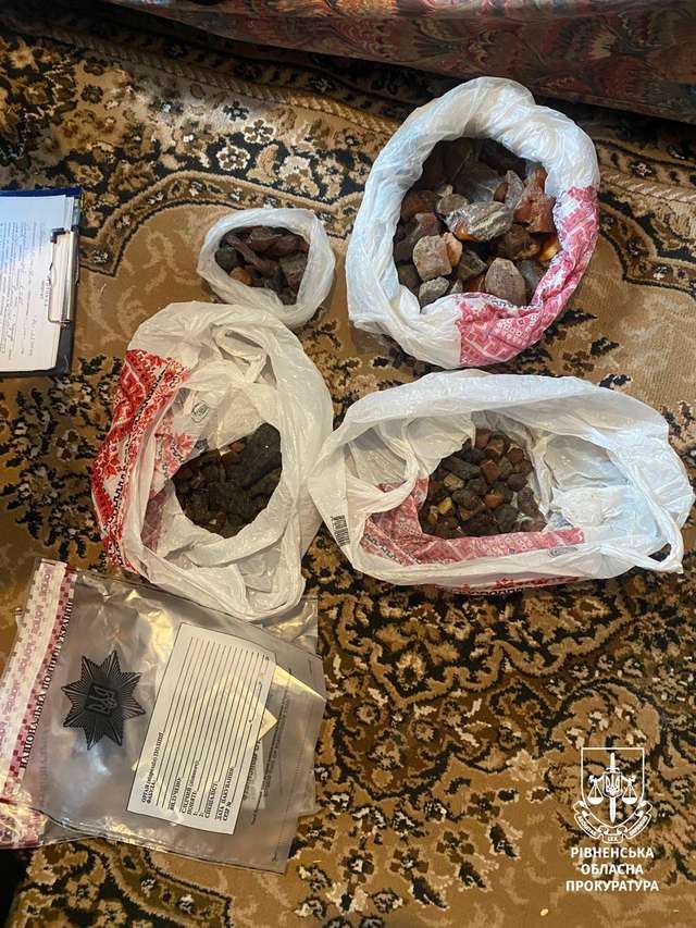 Нелегальних бурштинокопачів затримали у Рівненській області_1