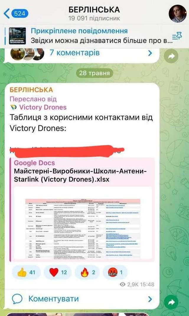 Марія Берлінська розсекретила дані виробників дронів_1