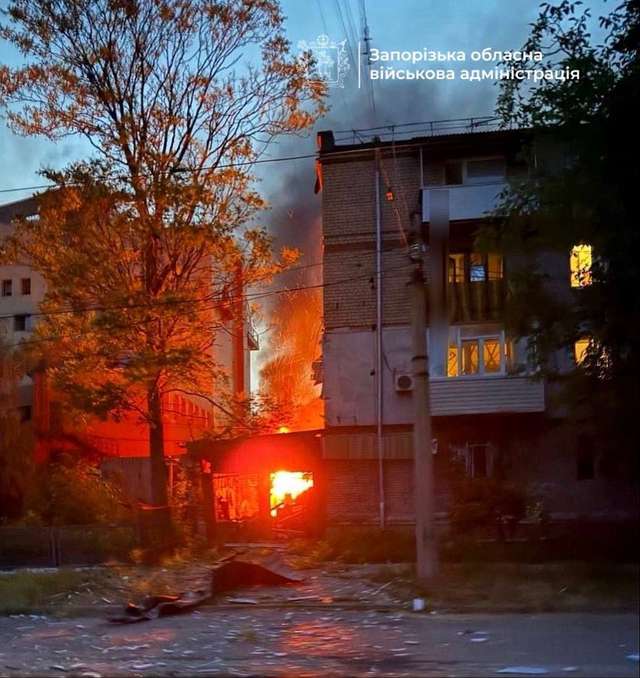 Наслідки повітряного удару армією РФ роєм дронів по Запоріжжю (18 червня 2025 року)