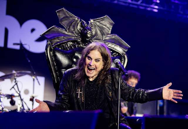 The prince on his throne … Ozzy Osbourne.