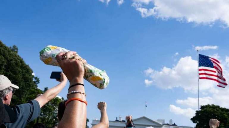 «Хлопець із сендвічем» став символом протестів у Вашингтоні