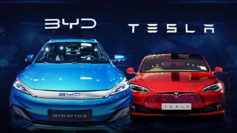 У Європі продажі Tesla впали на 40%, а кількість китайських BYD зросла втричі