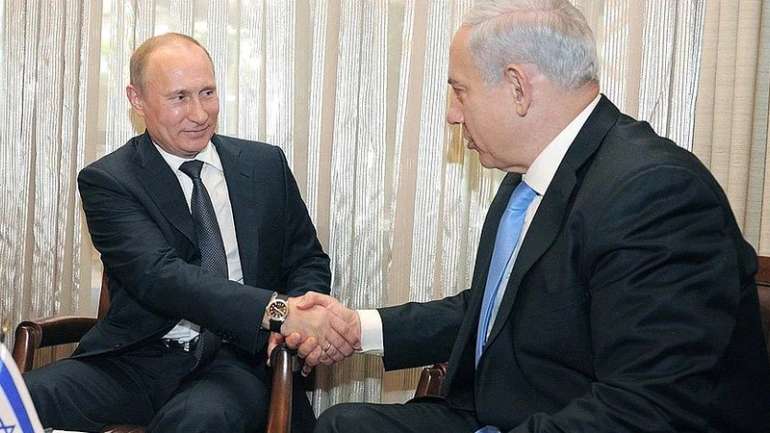 Зустріч російського диктатора владіміра путіна та воєнного злочинця Біньяміна Нетаньягу у Єрусалимі у червні 2012 року