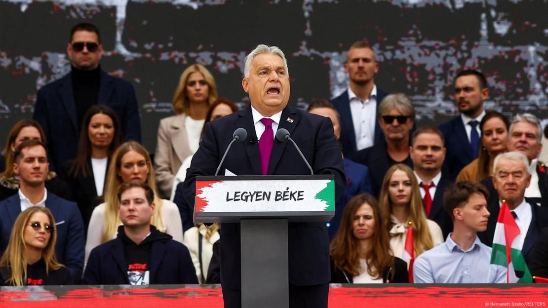 Віктор Орбан на мітингу 23 жовтня Фото: Bernadett Szabo/REUTERS