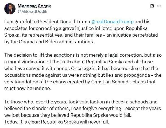 Вашингтон скасував санкції проти Додіка_1