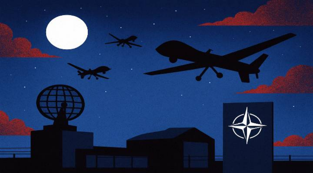 російські дрони над ядерною базою НАТО