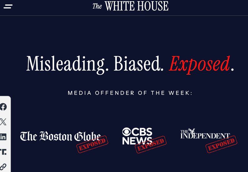 Білий Дім запустив сайт зі списком медіа, які нібито поширюють фейки_1