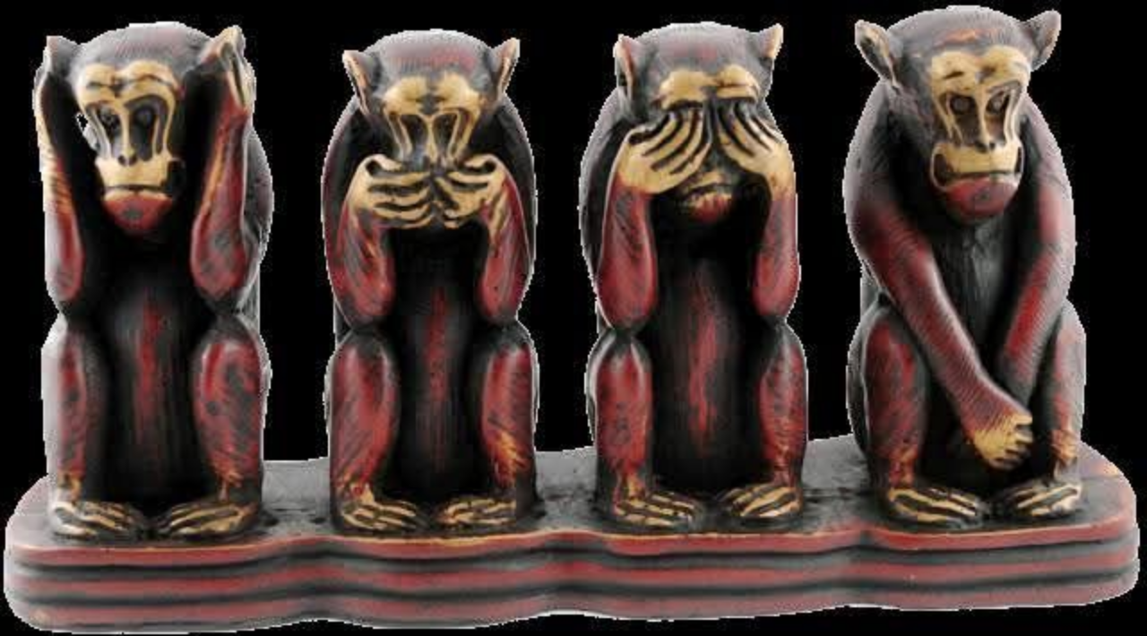 Три мудрі мавпи і забута четверта: символ, який знають не всі