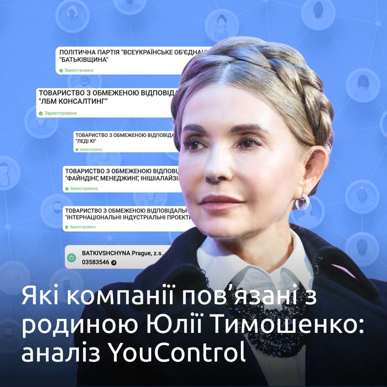 YouControl дослідив, який бізнес має родина Тимошенко