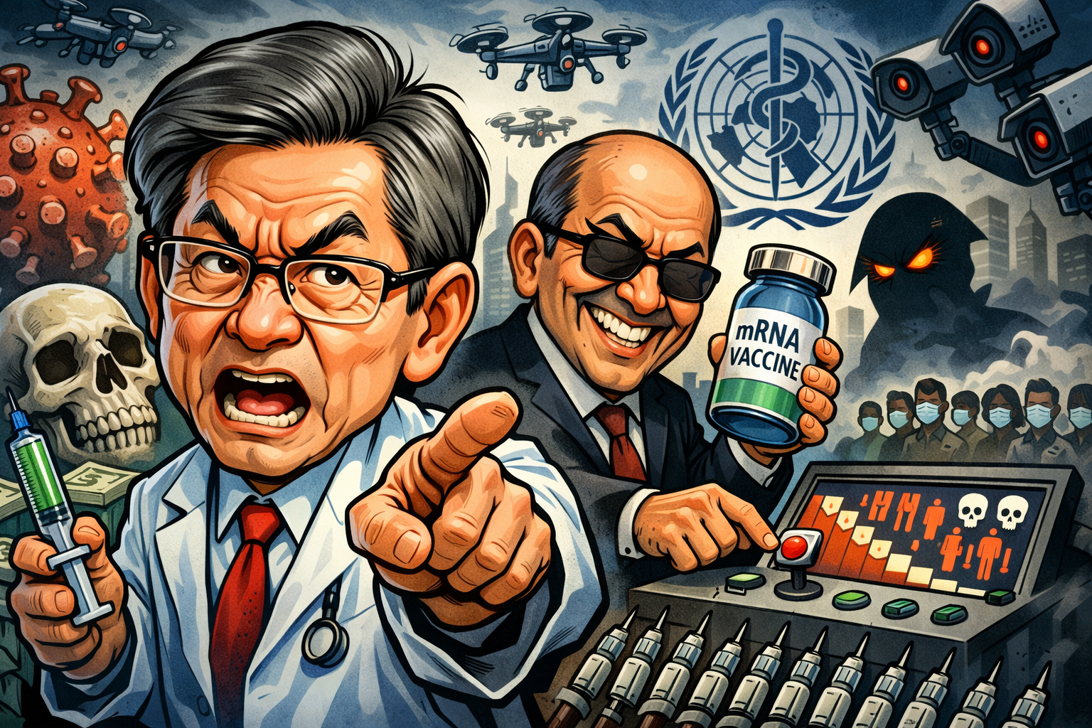 Професор з Осаки звинуватив ВООЗ у глобальній вакцинації токсичною мРНК-вакциною