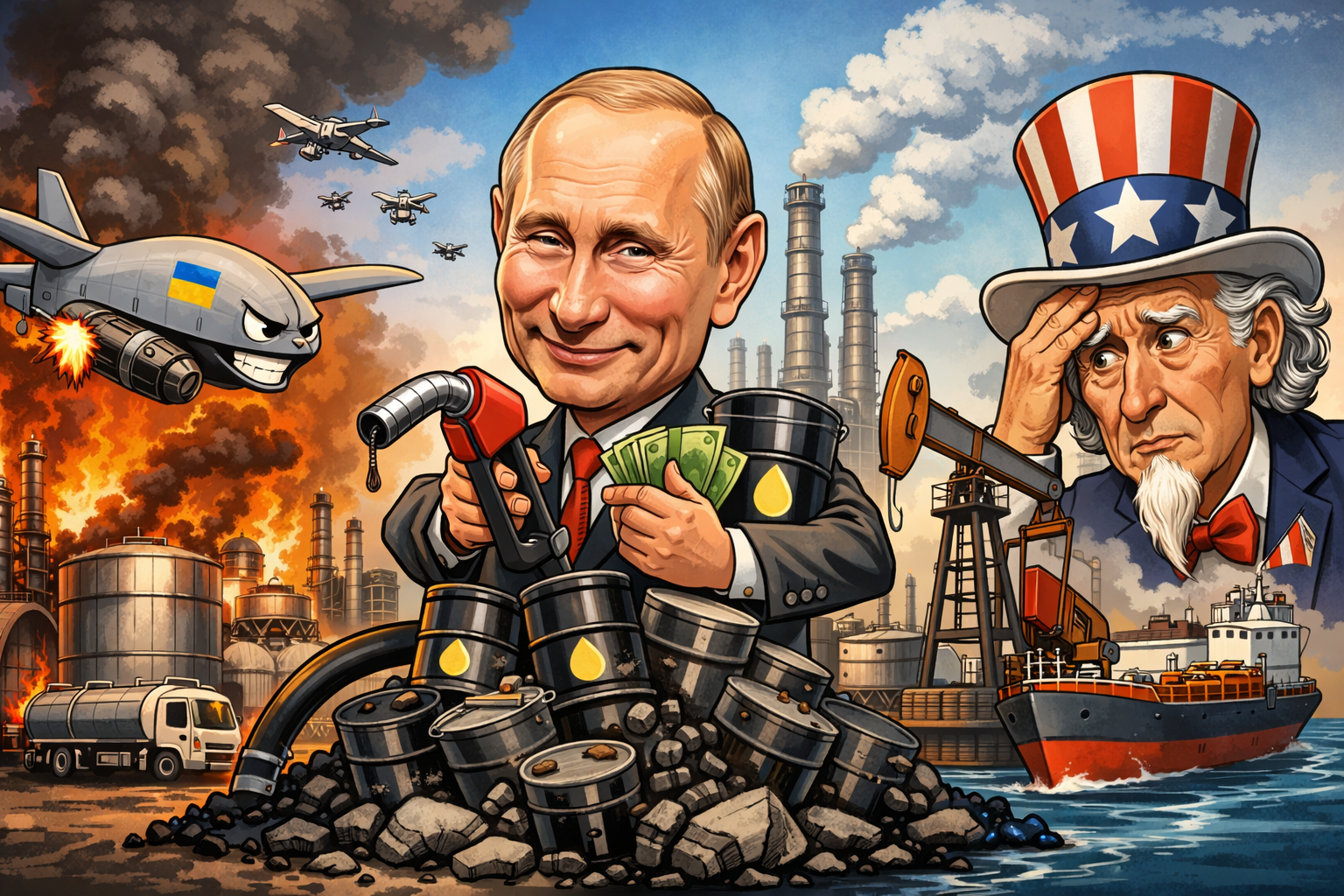 рф відновлює потужності НПЗ на тлі зменшення кількості атак з боку України – Bloomberg