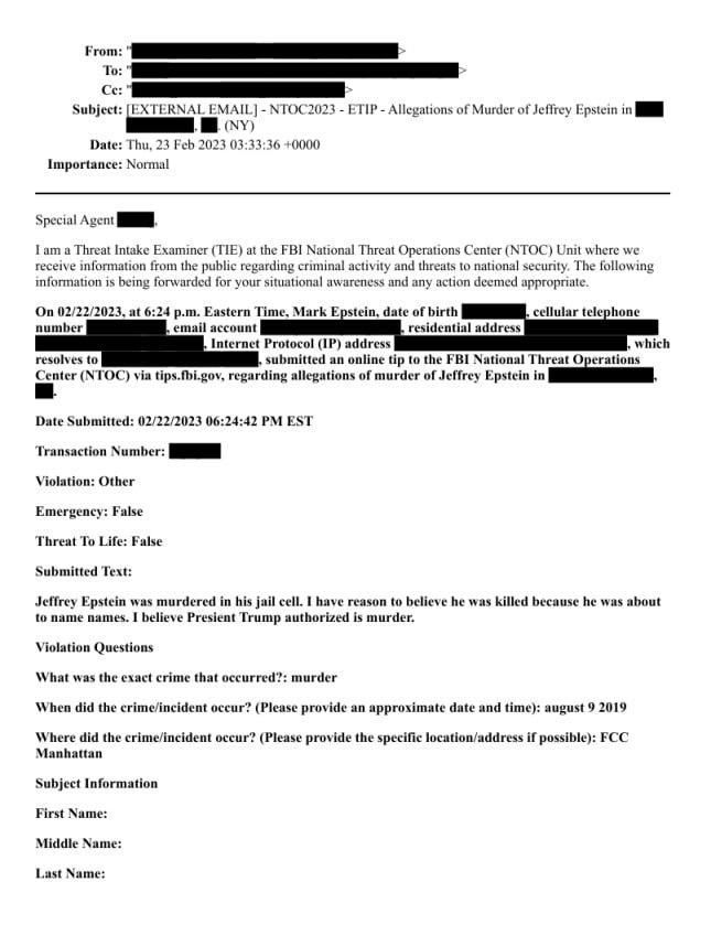 Брат Епштейна звинуватив Трампа в організації вбивства фінансиста: оприлюднено таємні документи ФБР_1