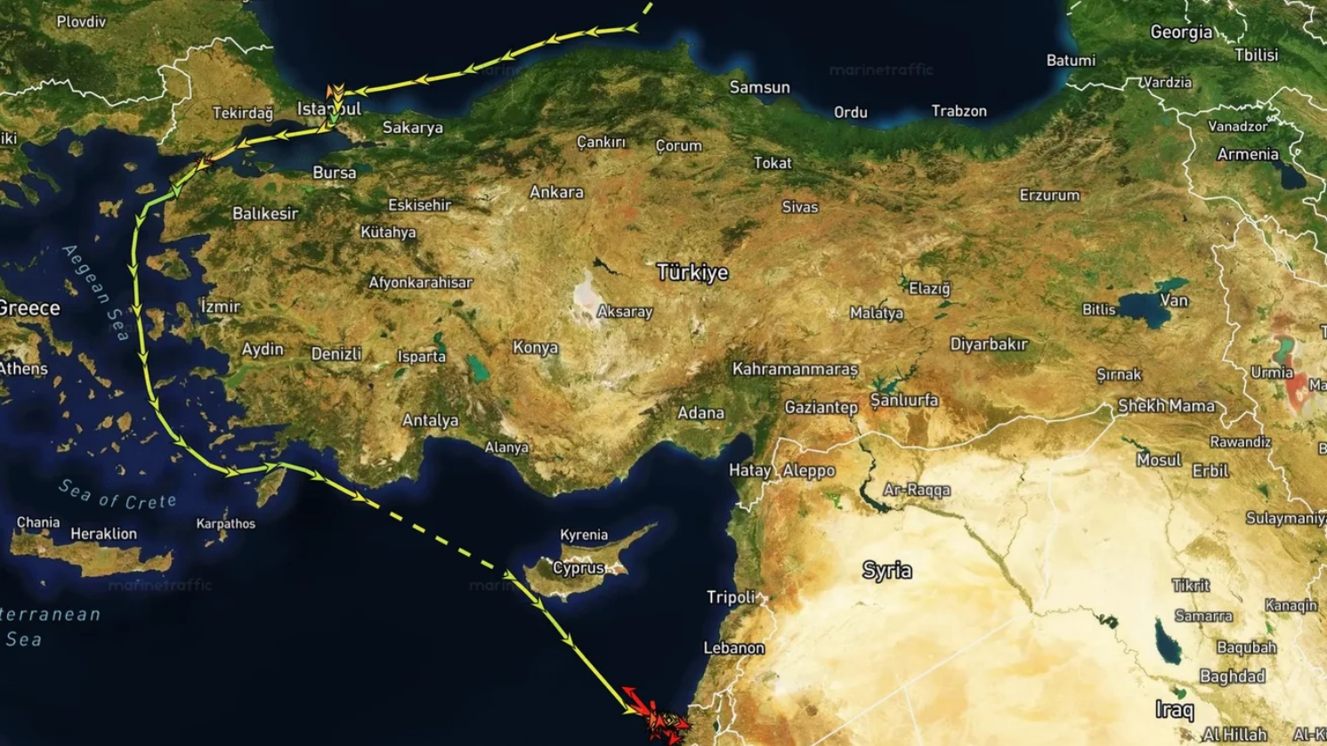 «Ізраїль» прийняв російське судно, яке перевозило зерно з окупованих територій України