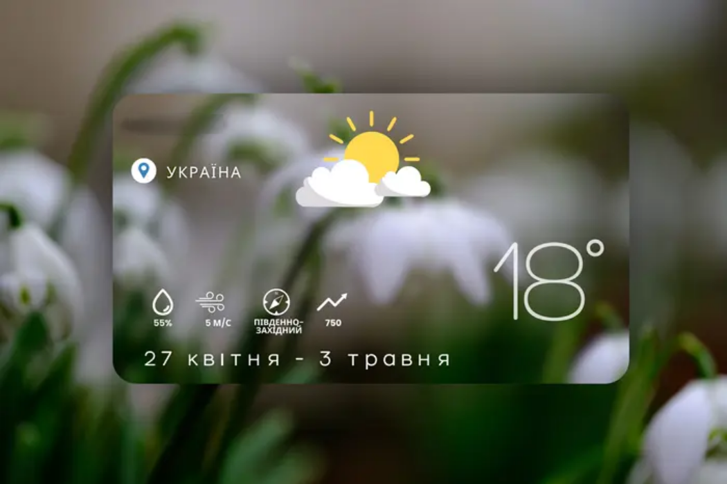 Прогноз погоди на тиждень 27 квітня – 3 травня 2026 року