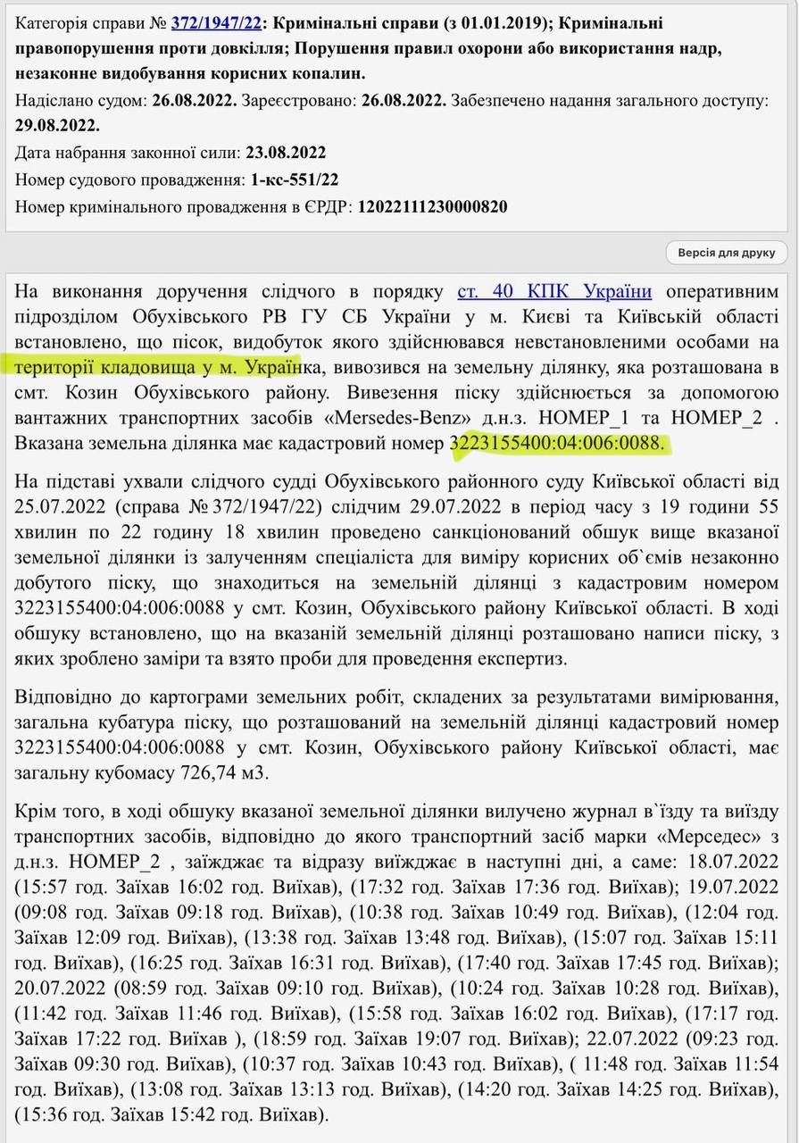 Для елітного містечка «Династія» могли використовувати пісок із кладовища – Железняк_1