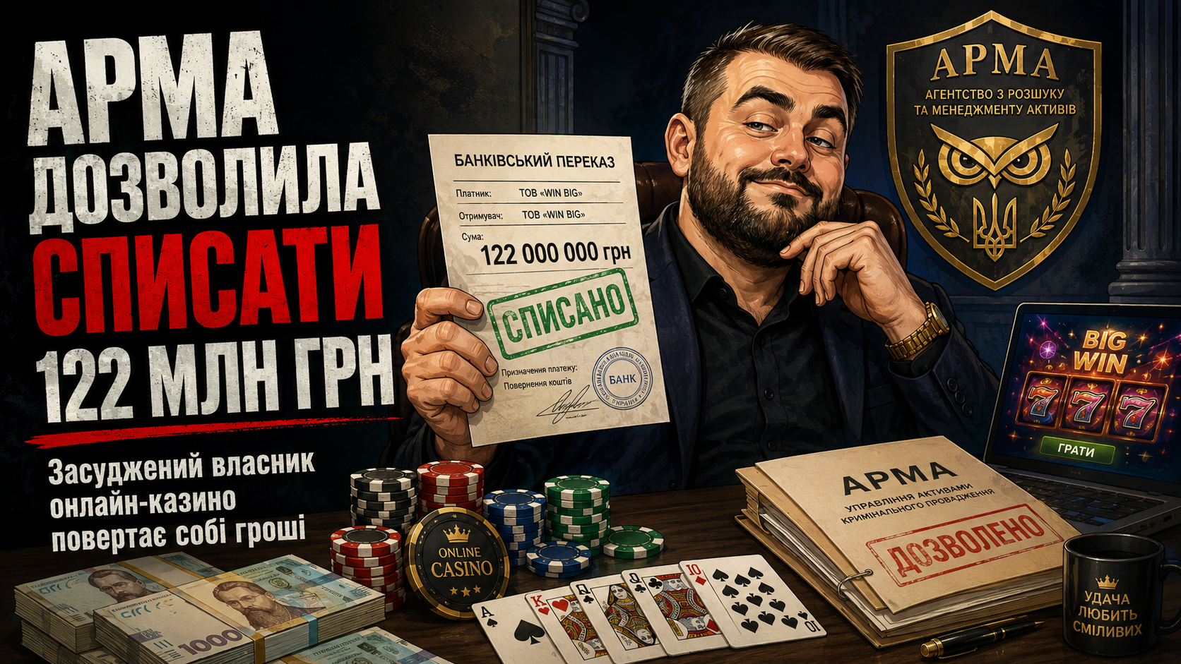 АРМА дозволила колаборанту списати з банківського рахунку 122 млн грн