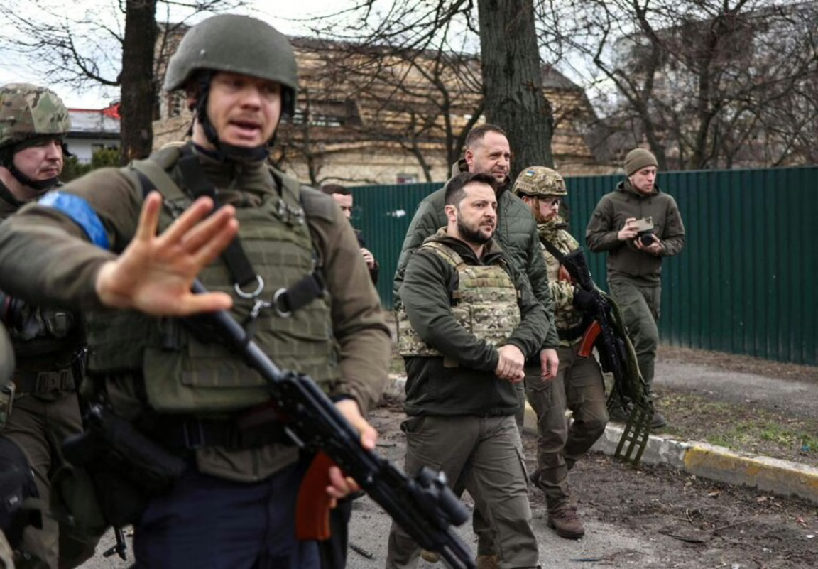 Володимир Чирочка під час поїздки Володимира Зеленського у квітні 2022 року та Андрія Єрмака