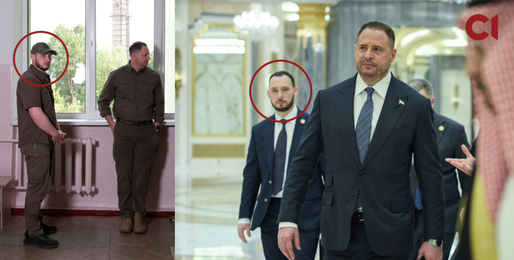 Охоронець Володимир Чирочка супроводжував Зеленського та Єрмака під час візиту до Саудівської Аравії, а також під час поїздки до Рівненської області у 2024 році / Фото: