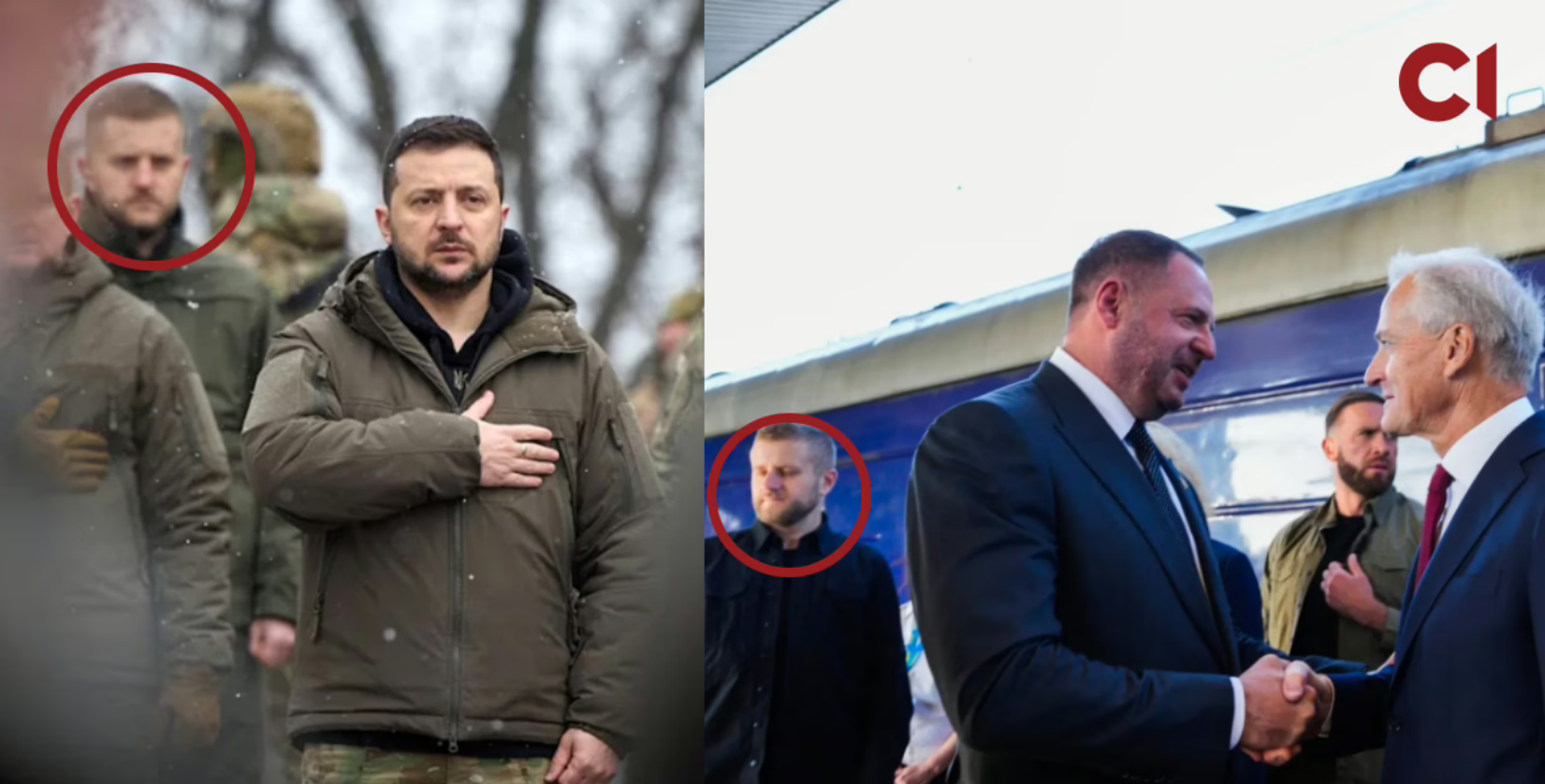 Третій охоронець, який приїхав забирати Єрмака з СІЗО, також зʼявлявся на фото з Зеленським та Єрмаком