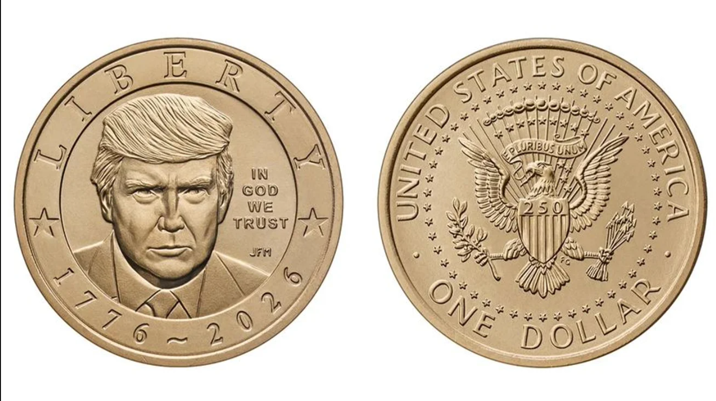 Мінфін США оголосив про створення золотої монети на $1 із зображенням Трампа