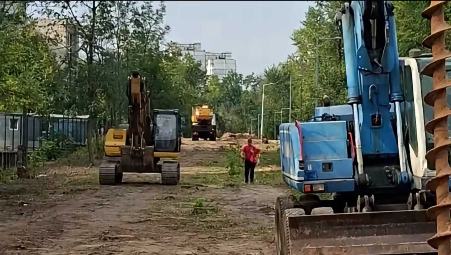 На Теремках відновили вирубку дерев